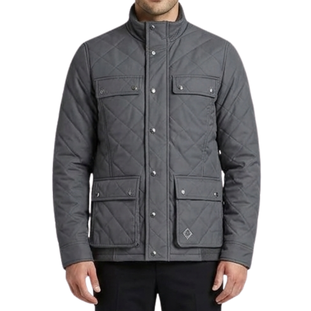 BEAUCAIRE Diamond Quilted Jacket NAVY WASH