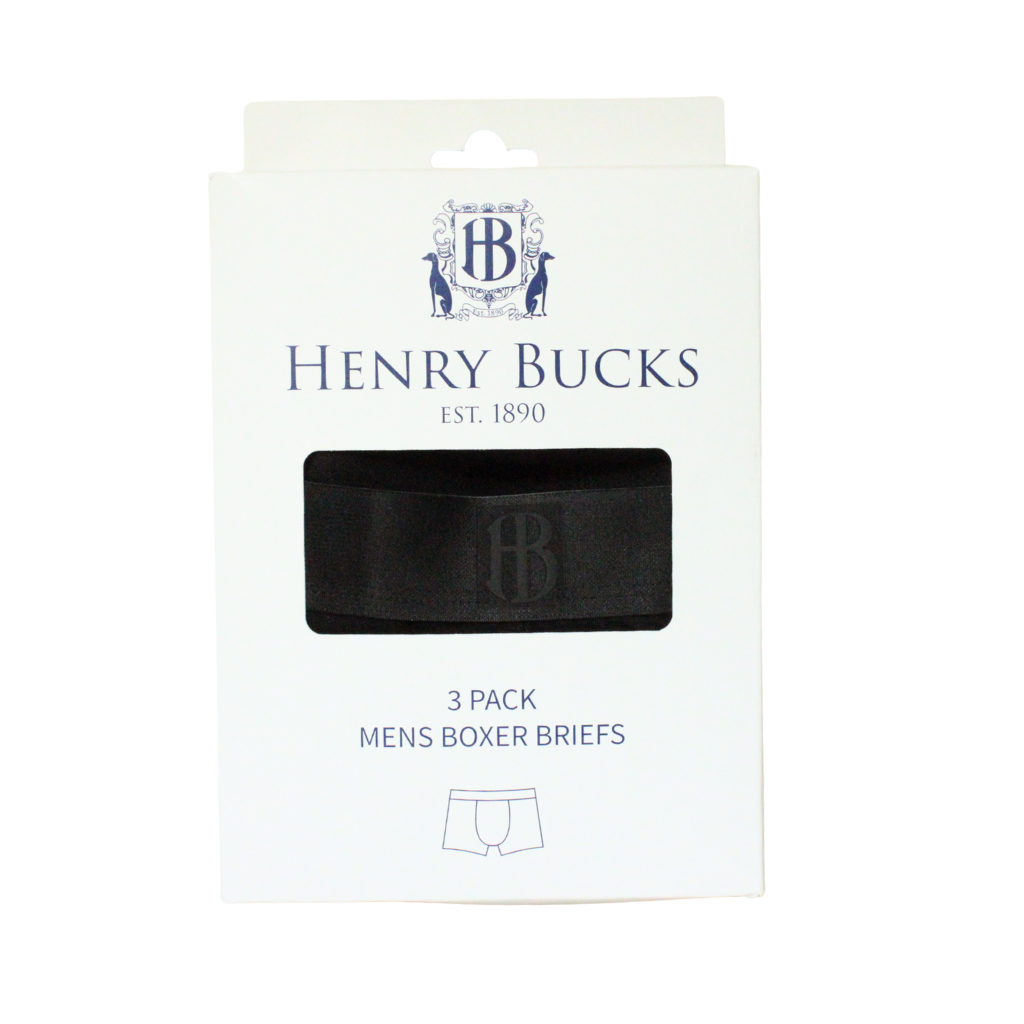 HENRY BUCKS Cotton Underwear Pack of 3 BLACK