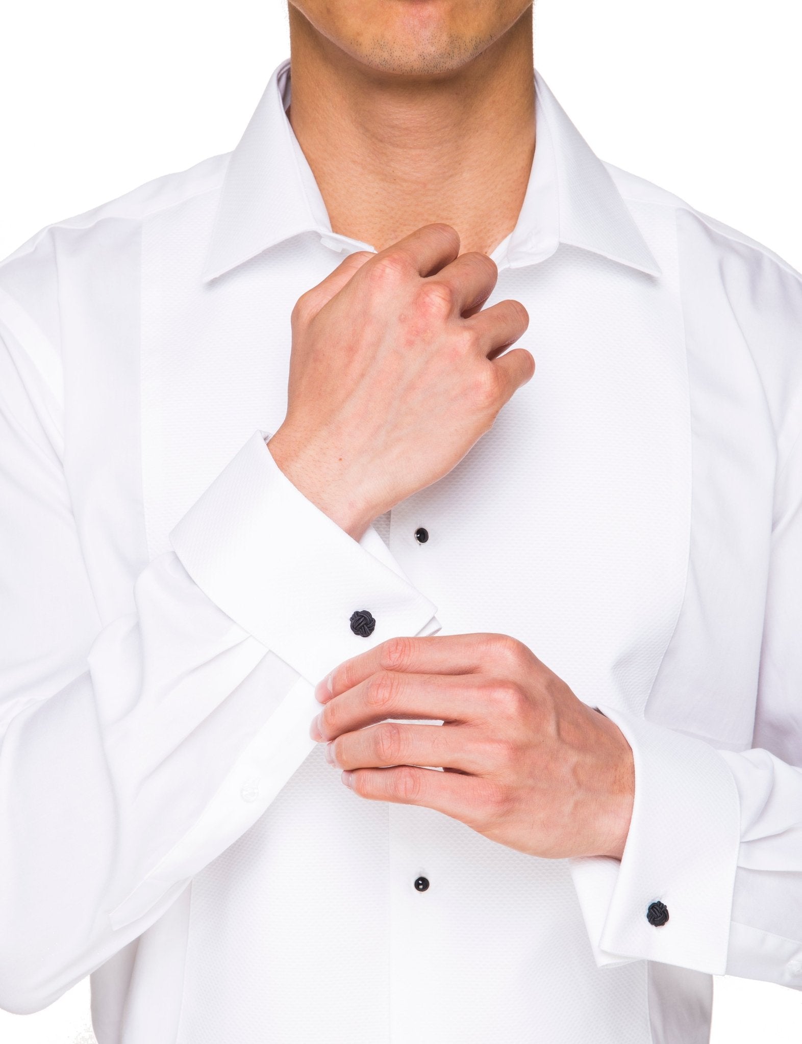 ABELARD Marcella Stud Front Peak Collar Dinner Shirt WHITE - Henry BucksShirts9000127 - WHTE - DC - CLAS - 40