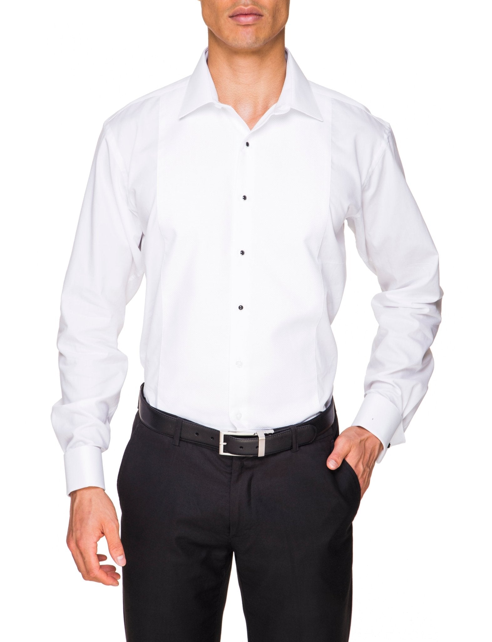 ABELARD Marcella Stud Front Peak Collar Dinner Shirt WHITE - Henry BucksShirts9000127 - WHTE - DC - CLAS - 40