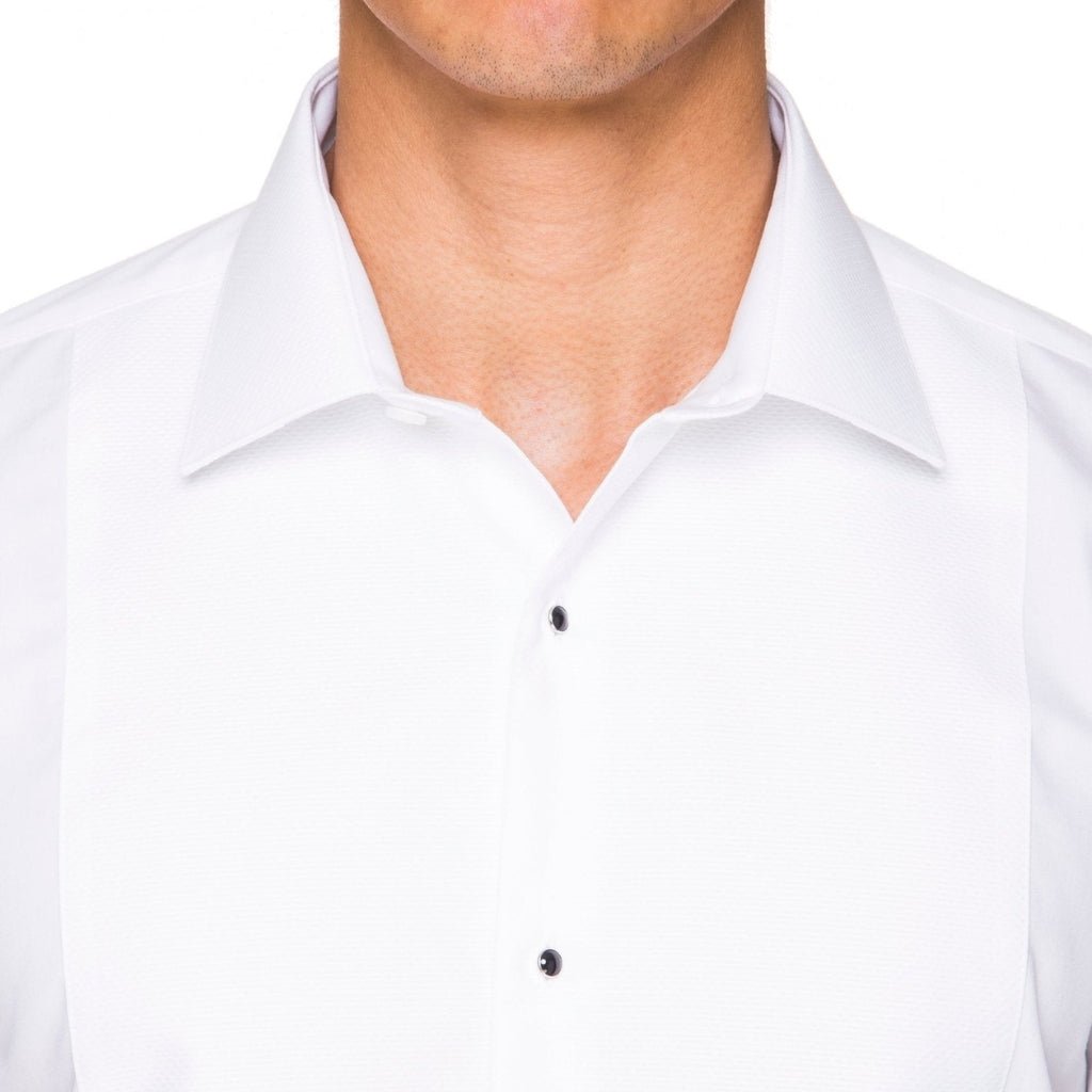 ABELARD Marcella Stud Front Peak Collar Dinner Shirt WHITE - Henry BucksShirts9000127 - WHTE - DC - SLIM - 38