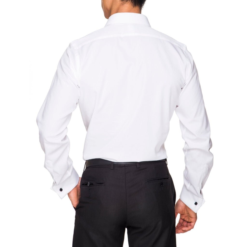 ABELARD Marcella Stud Front Peak Collar Dinner Shirt WHITE - Henry BucksShirts9000127 - WHTE - DC - SLIM - 38