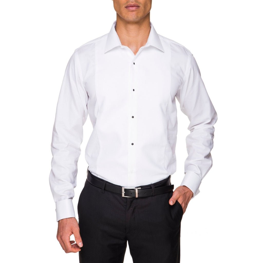 ABELARD Marcella Stud Front Peak Collar Dinner Shirt WHITE - Henry BucksShirts9000127 - WHTE - DC - SLIM - 38