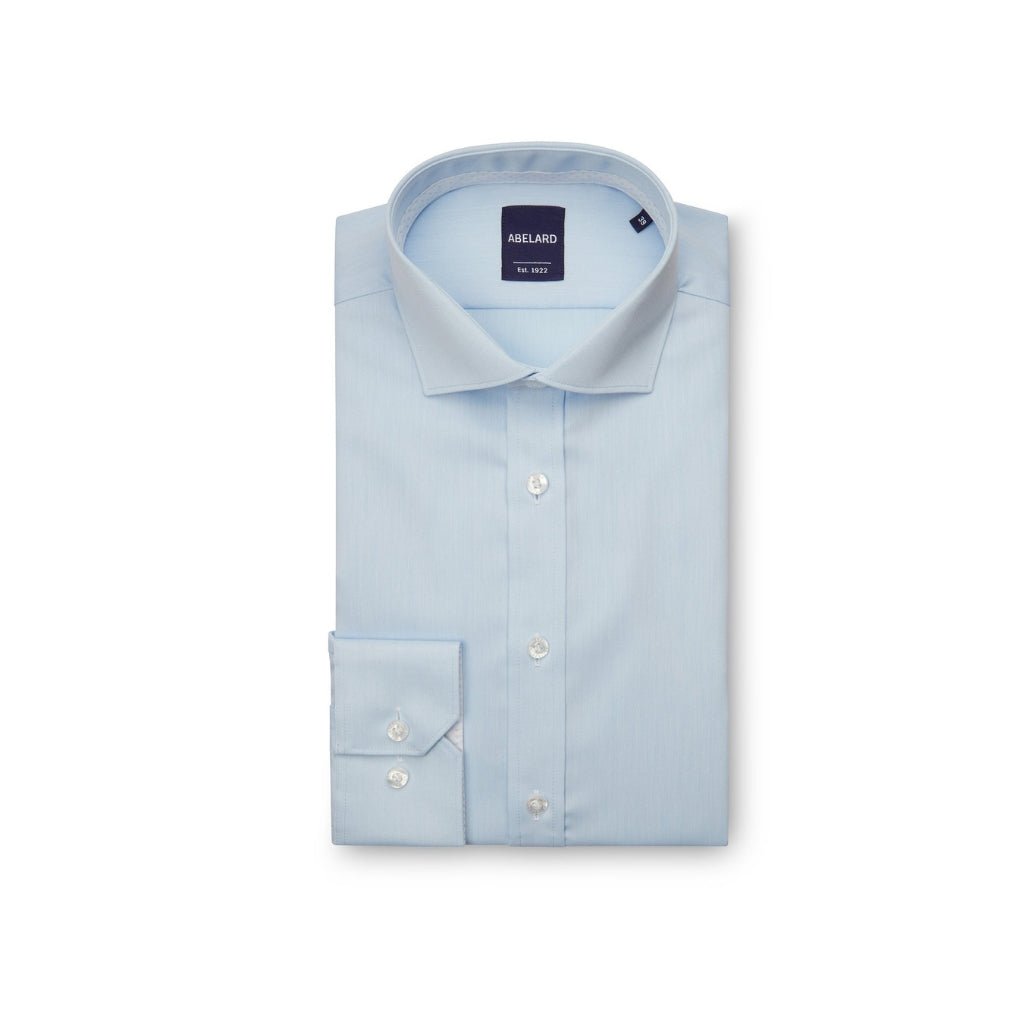 ABELARD Non Iron Cotton Twill Shirt Single Cuff Slim Fit SKY - Henry BucksShirts01AW220005 - SKY - SC - SLIM - 37