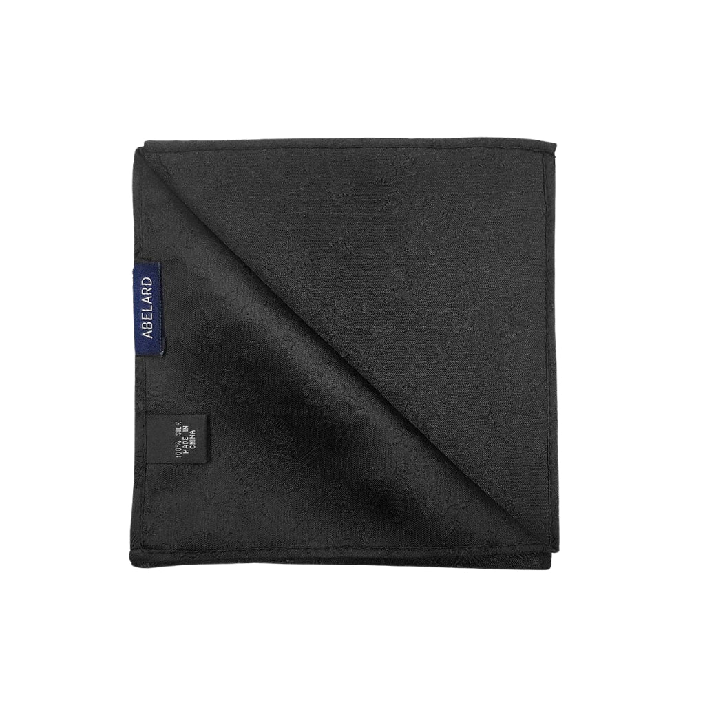 ABELARD Paisley Pocket Square BLACK - Henry BucksPocket Squares52SS230039 - BLCK