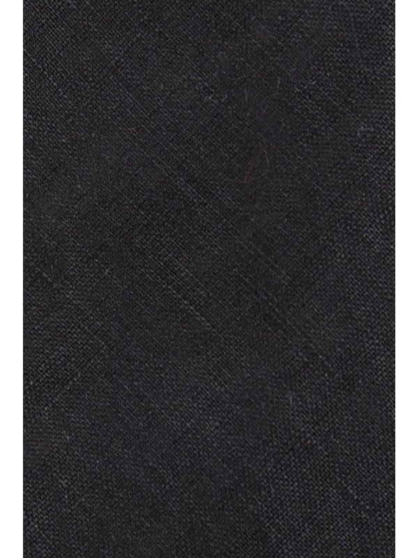 ABELARD Plain Linen Tie BLACK - Henry BucksTies68SS230022 - BLCK