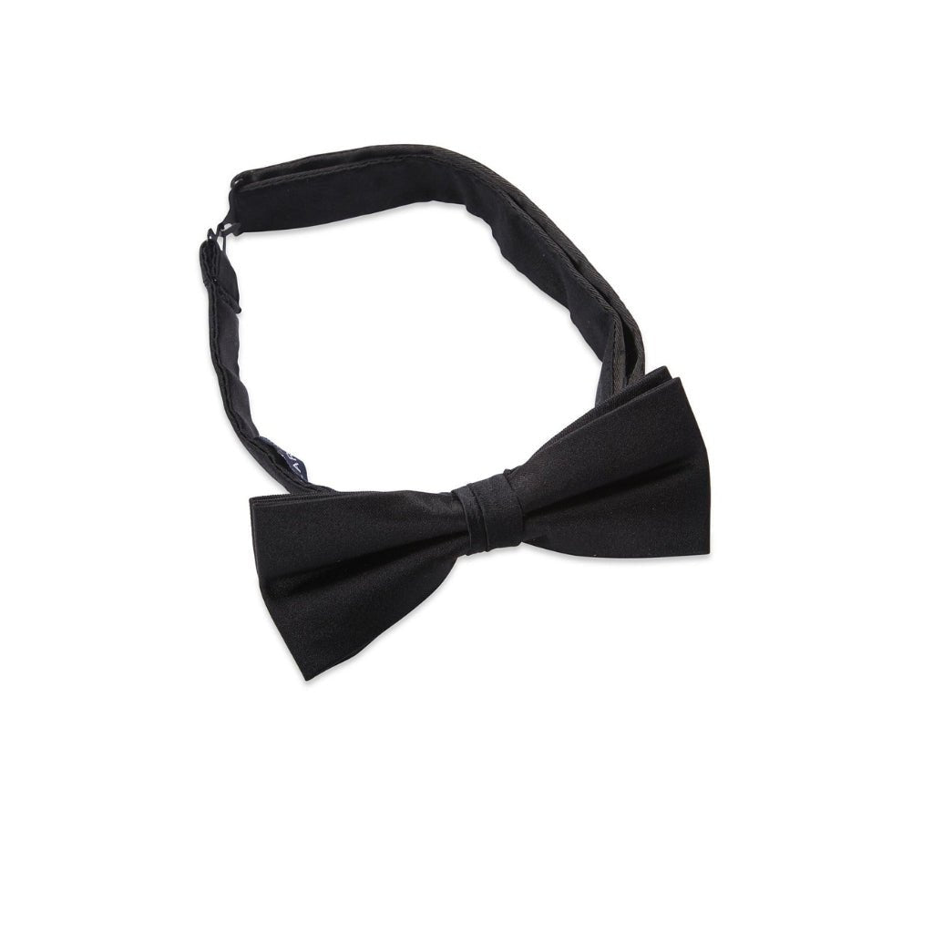 ABELARD Plain Satin Bow tie BLACK - Henry BucksBow Ties13SS220067 - BLCK