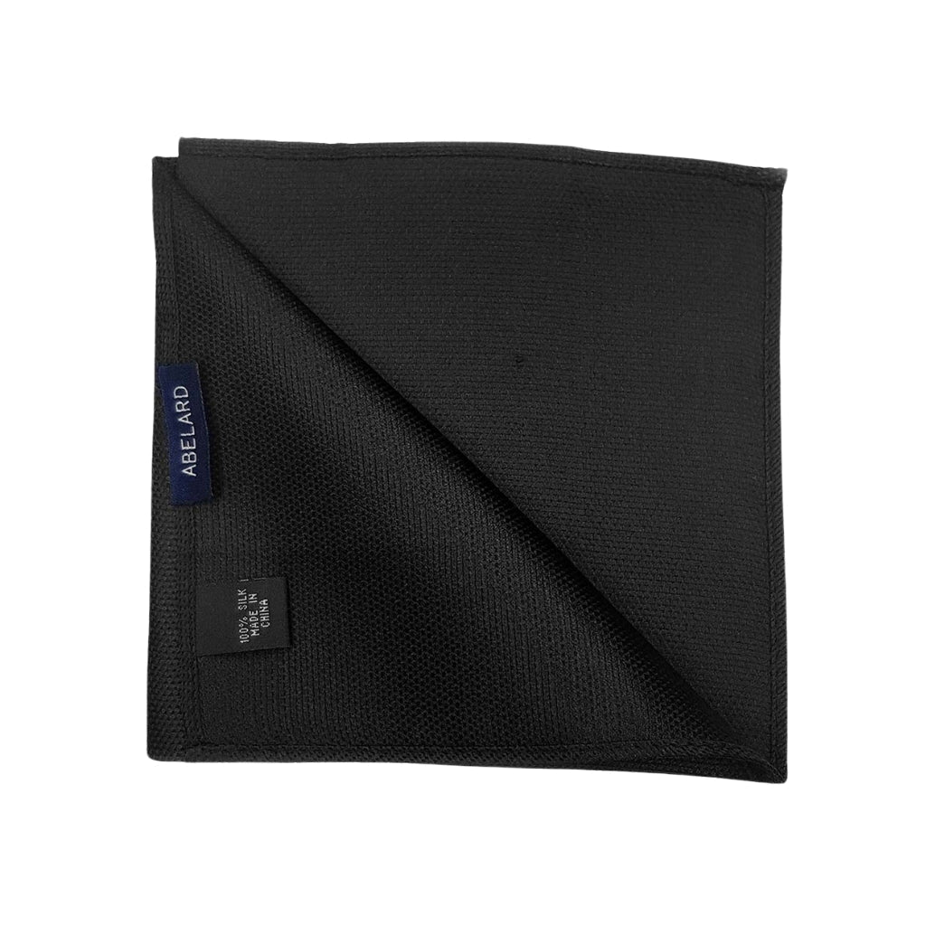 ABELARD Pocket Square PLAIN BLACK - Henry BucksPocket Squares52AW220092 - BLCK