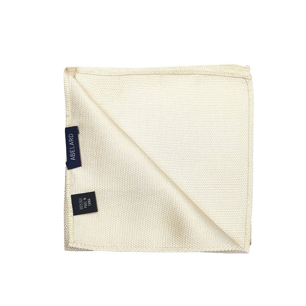 ABELARD Pocket Square PLAIN IVORY - Henry BucksPocket Squares52AW220092 - IVRY