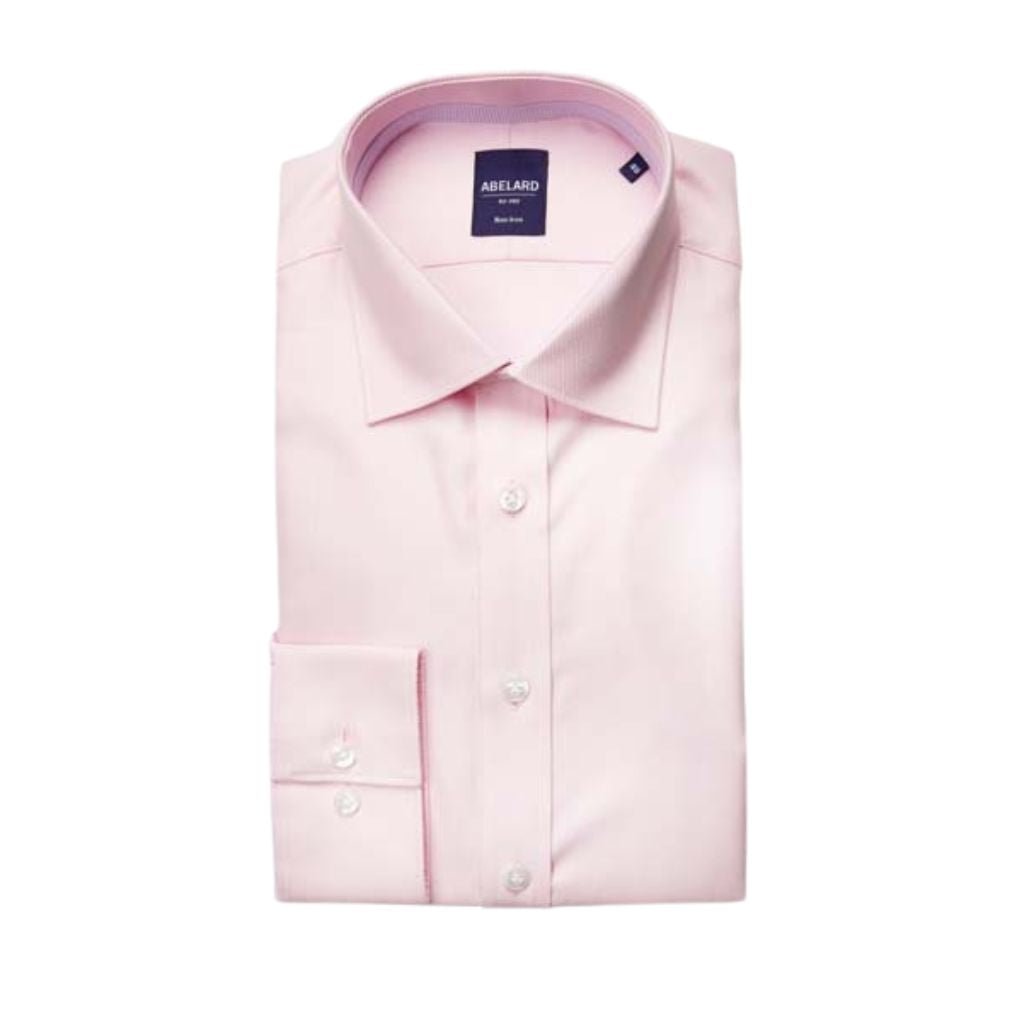 ABELARD Super Non - Iron Cotton Twill Shirt PINK - Henry Bucks