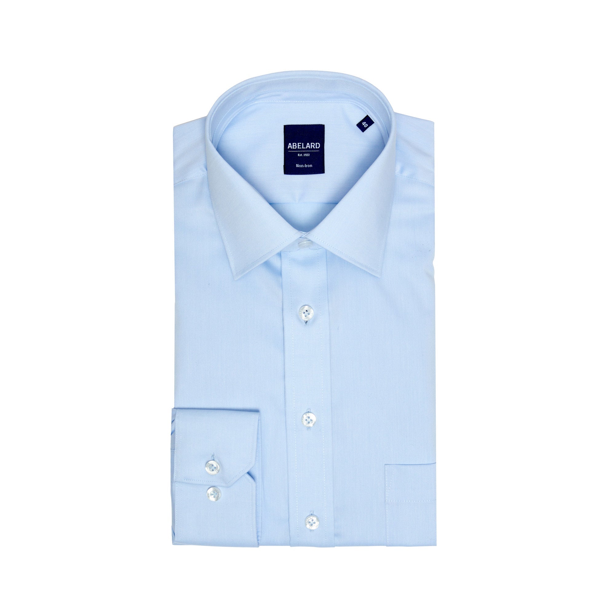 ABELARD Super Non - Iron Cotton Twill Shirt - Henry BucksShirts01AW220005 - SKY - SC - CLAS - 40