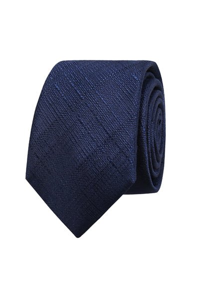 ABELARD Textured Plain Tie NAVY - Henry BucksTies68SS230025 - NAVY