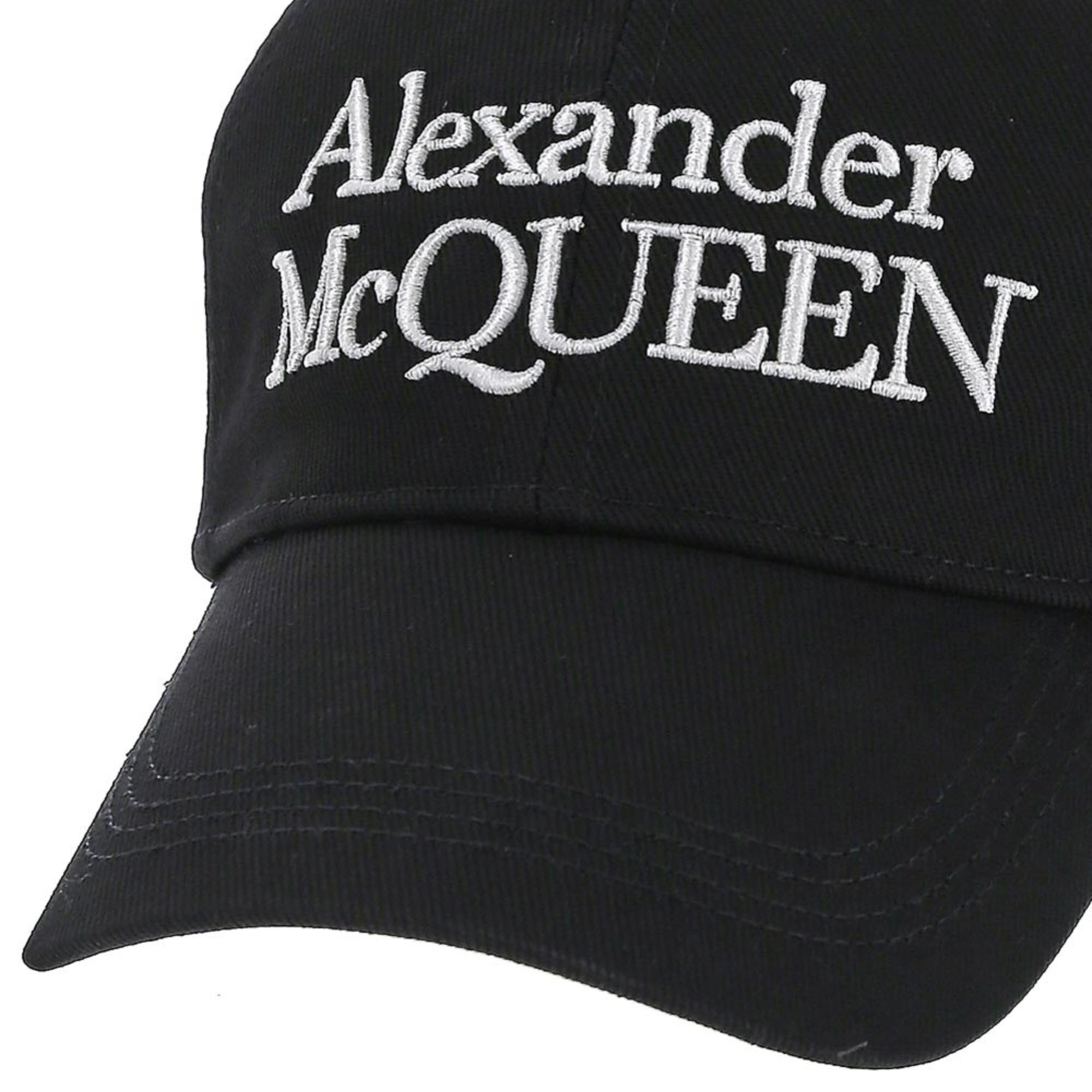 ALEXANDER McQUEEN Cap BLACK/WHITE - Henry BucksHats70LUX23005 - BLKWHT - SM