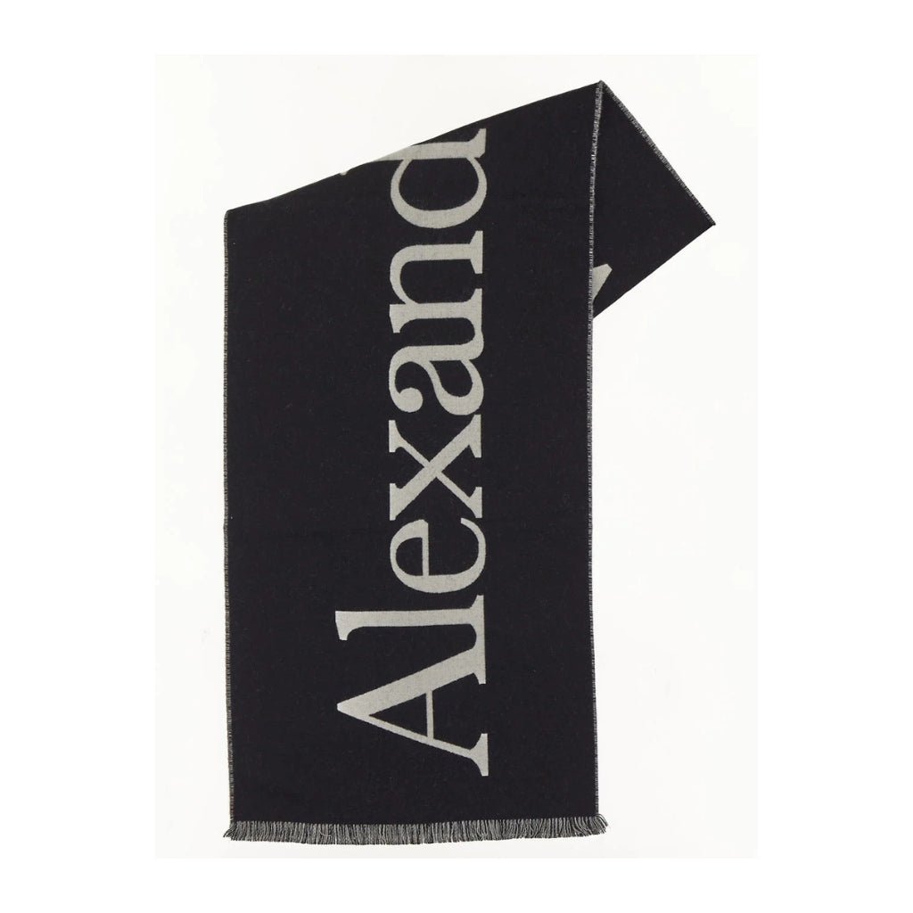 ALEXANDER McQUEEN Scarf BLACK/WHITE - Henry Bucks