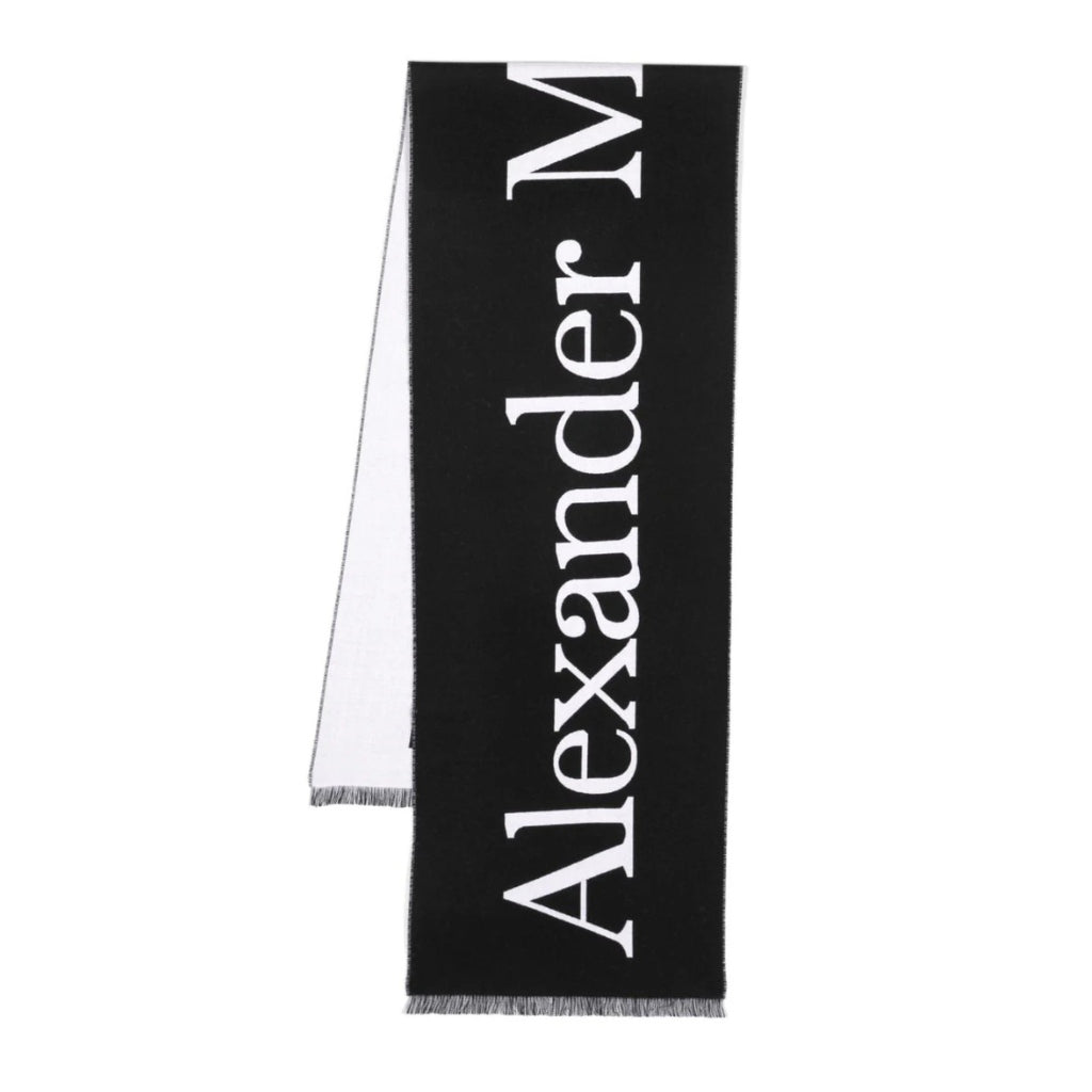 ALEXANDER McQUEEN Scarf BLACK/WHITE - Henry Bucks