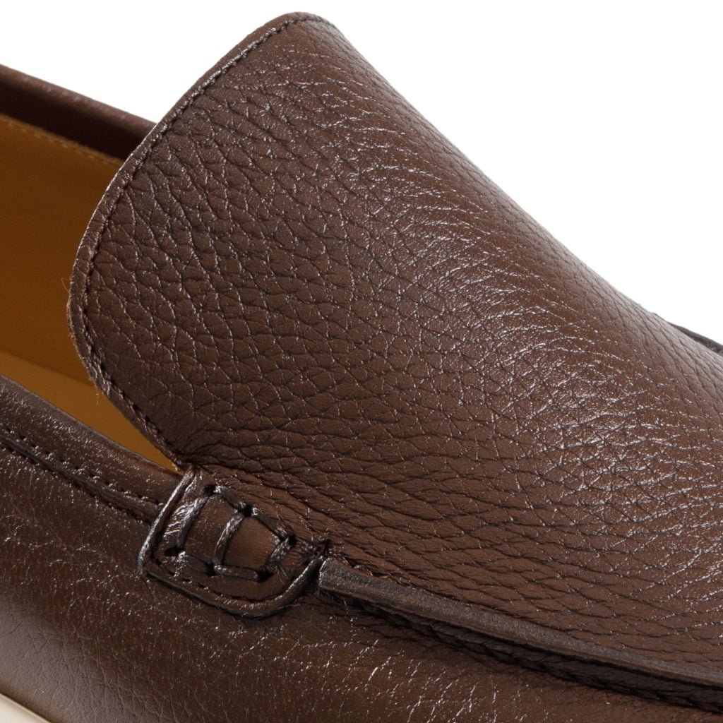 ARTIGIANO ROMA Deerskin Leather Loafer BROWN - Henry Bucks