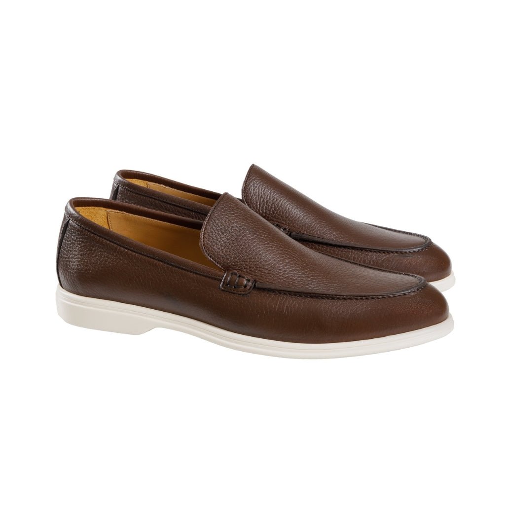 ARTIGIANO ROMA Deerskin Leather Loafer BROWN - Henry Bucks