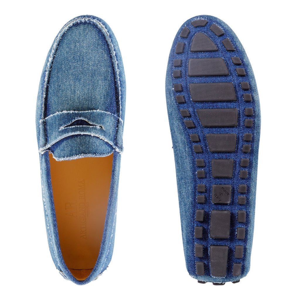 ARTIGIANO ROMA Denim Penny Loafer DENIM - Henry Bucks