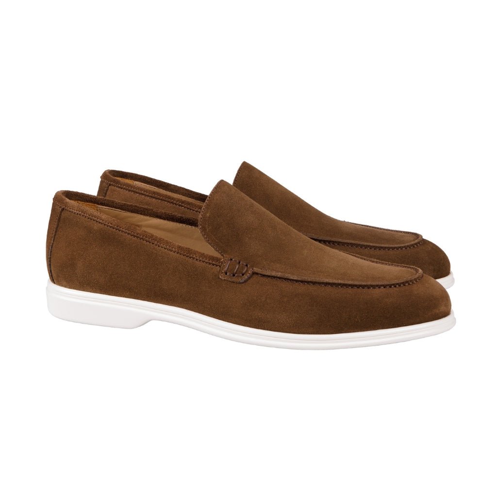 ARTIGIANO ROMA Suede Loafer BROWN - Henry Bucks