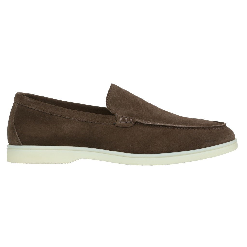 ARTIGIANO ROMA Suede Loafer CHOCOLATE BROWN - Henry Bucks