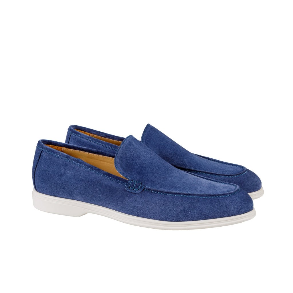 ARTIGIANO ROMA Suede Loafer NAVY - Henry Bucks