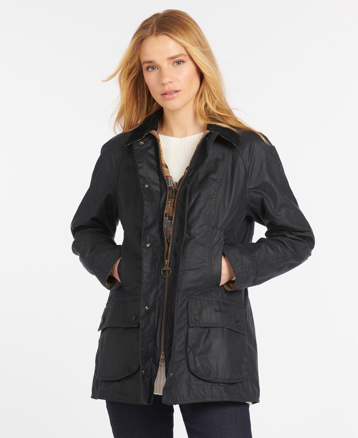 BARBOUR Beadnell Wax Jacket NAVY - Henry BucksWOMENSWEAR40AW230012 - NAVY - 8