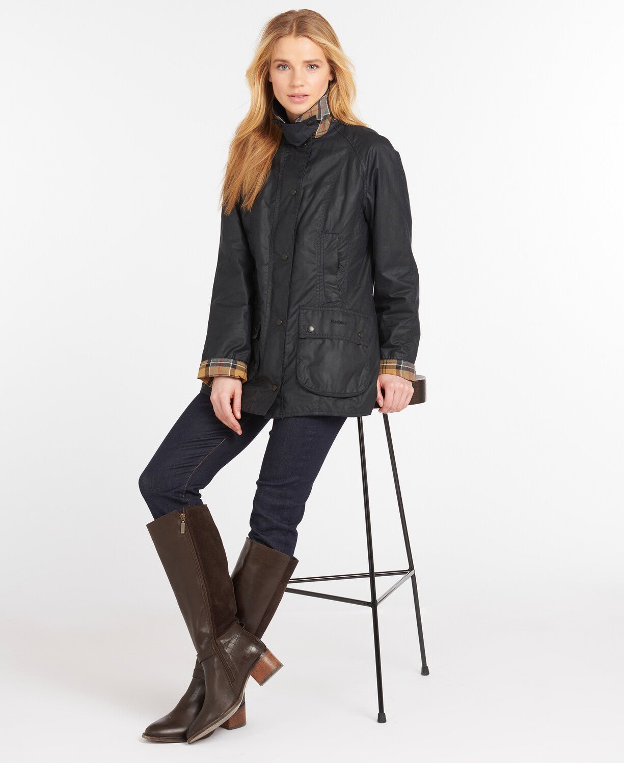 BARBOUR Beadnell Wax Jacket NAVY - Henry BucksWOMENSWEAR40AW230012 - NAVY - 8