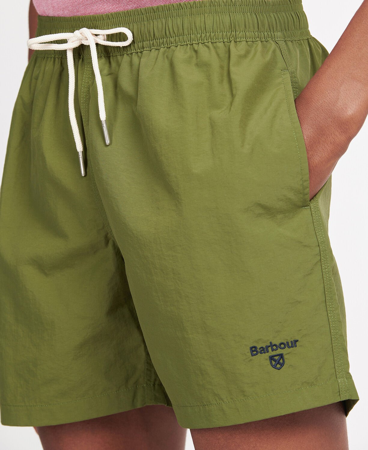 BARBOUR Essential Logo Swim Shorts OLIVE - Henry BucksShorts38AW230074 - OLIVE - SM