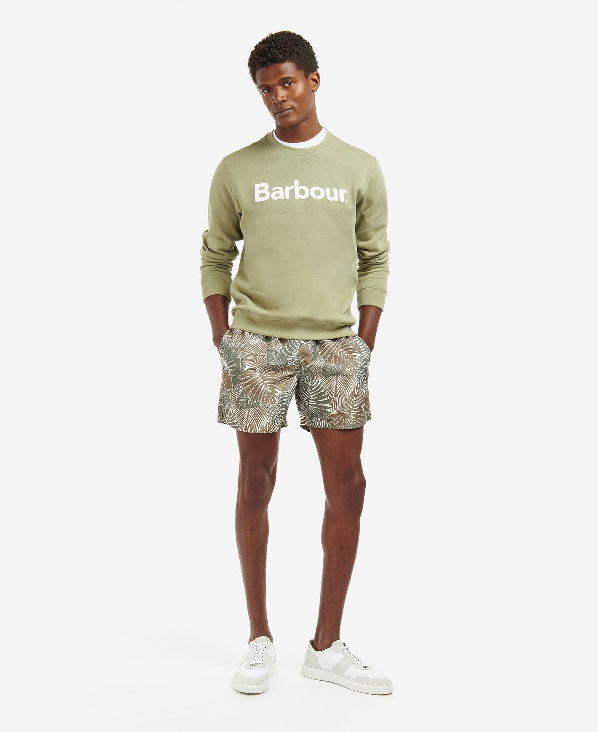 BARBOUR LEAF SWIM SHORT OLIVE - Henry BucksShorts38AW230078 - OLIVE - XS