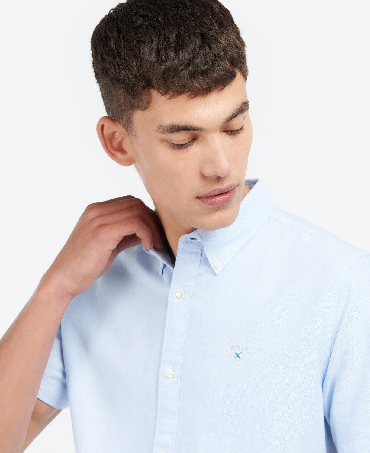 BARBOUR Oxford Short Sleeve Tailored Shirt SKY - Henry BucksShirts38AW230066 - SKY - M