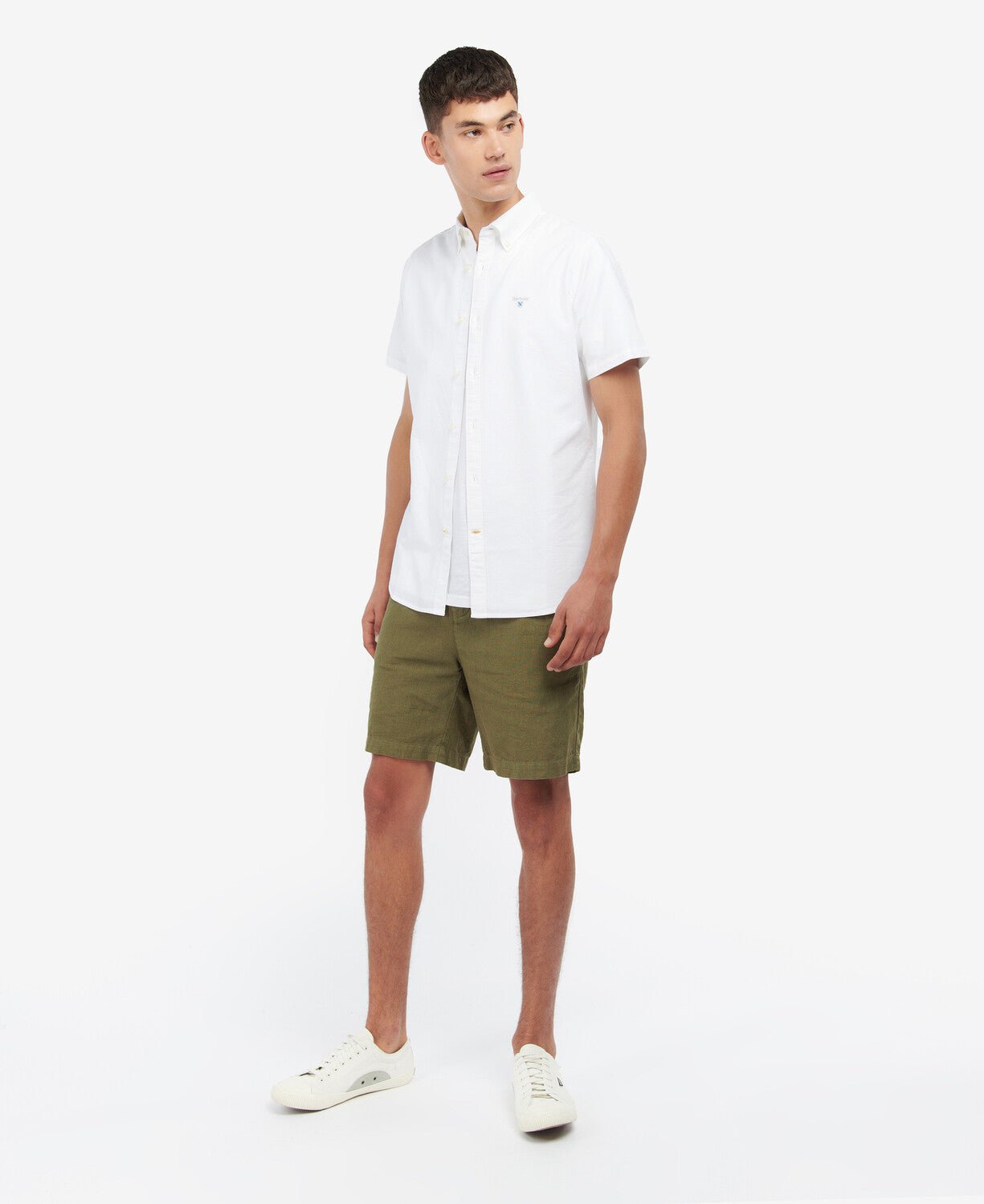 BARBOUR Oxford Short Sleeve Tailored Shirt WHITE - Henry BucksShirts38AW230066 - WHTE - M