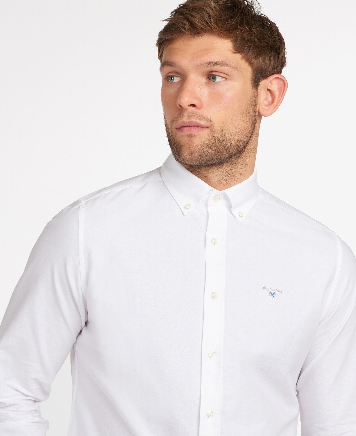 BARBOUR Oxford Tailored Shirt WHITE - Henry BucksShirts38AW230053 - WHTE - SM