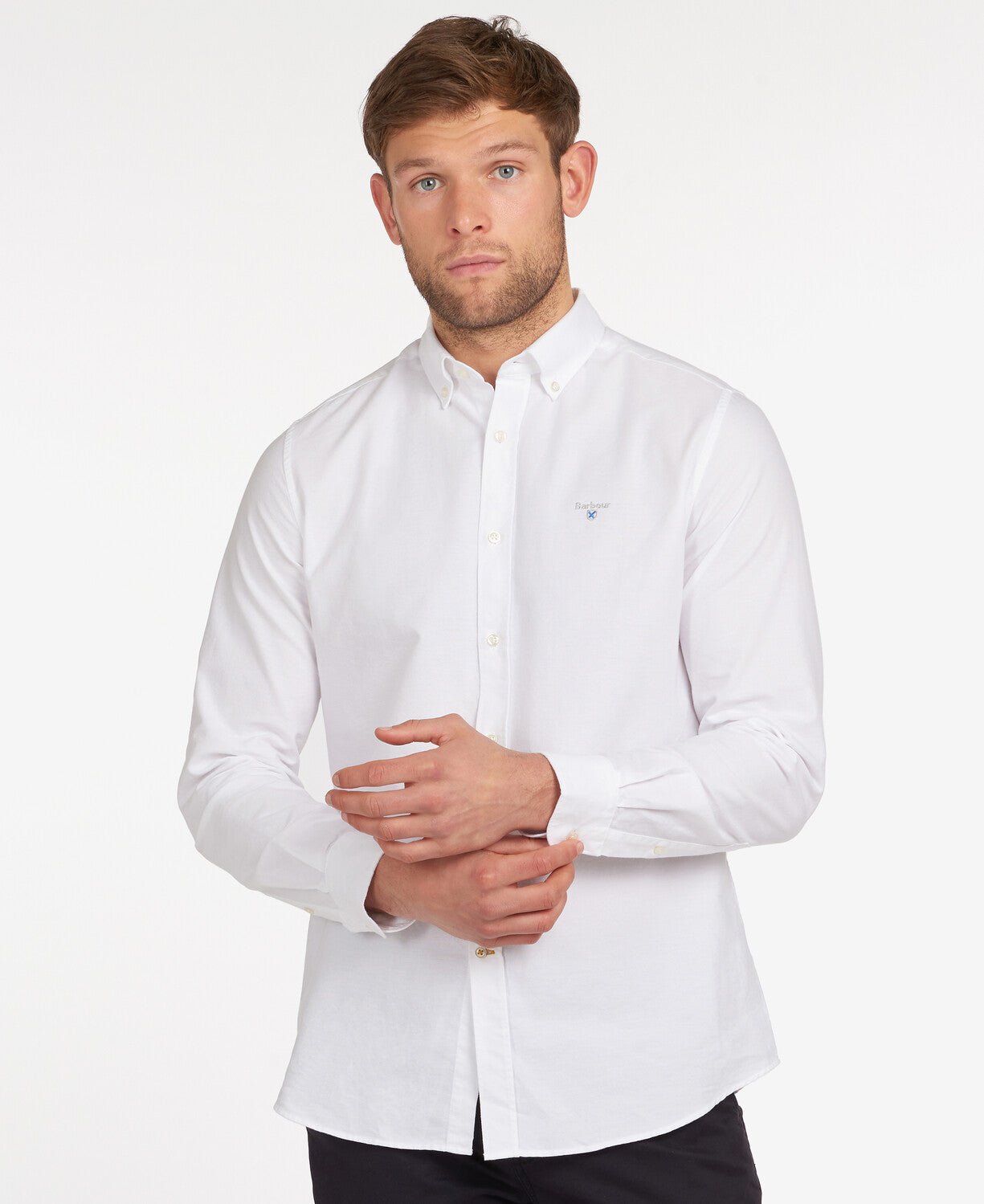 BARBOUR Oxford Tailored Shirt WHITE - Henry BucksShirts38AW230053 - WHTE - SM