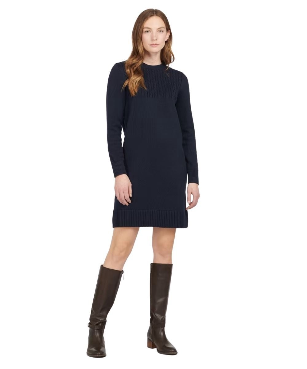 BARBOUR Stitch Guernsey Knit Dress NAVY - Henry BucksWOMENSWEAR46AW220677 - NAVY - 8