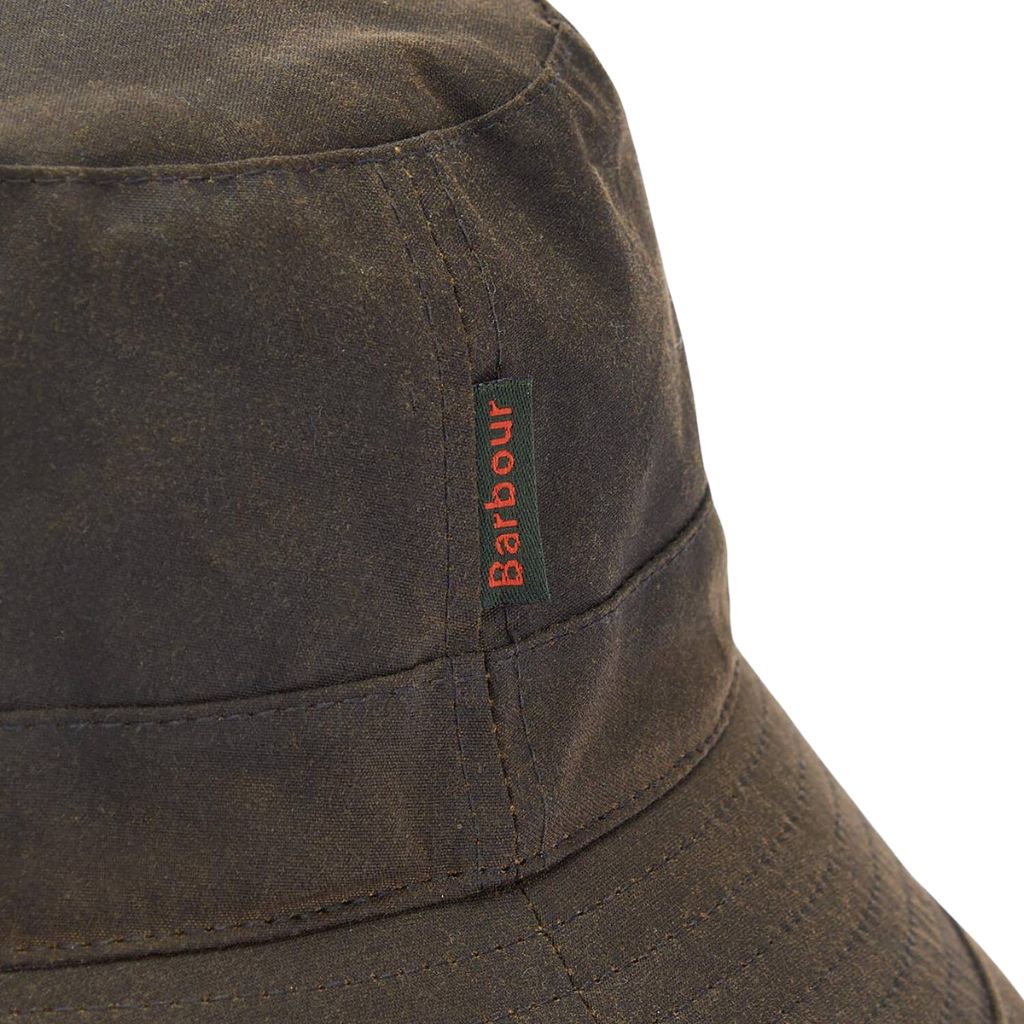 BARBOUR Waxed Cotton Bucket Hat OLIVE - Henry Bucks