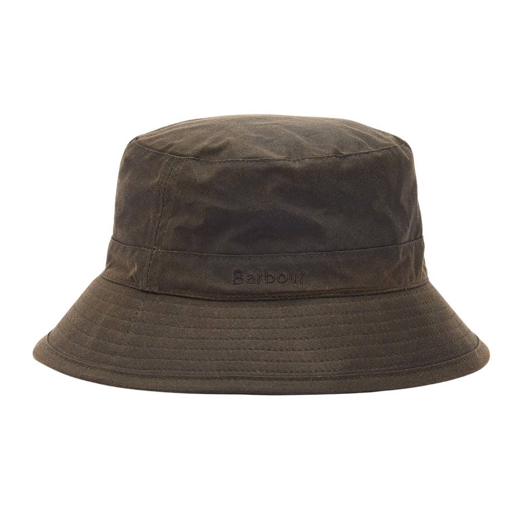 BARBOUR Waxed Cotton Bucket Hat OLIVE - Henry Bucks