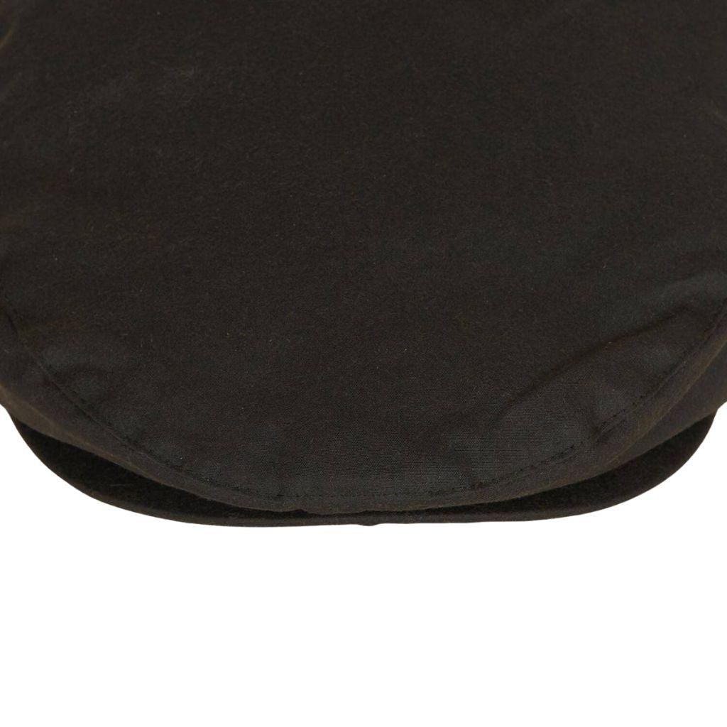 BARBOUR Waxed Cotton Flat Cap OLIVE - Henry Bucks