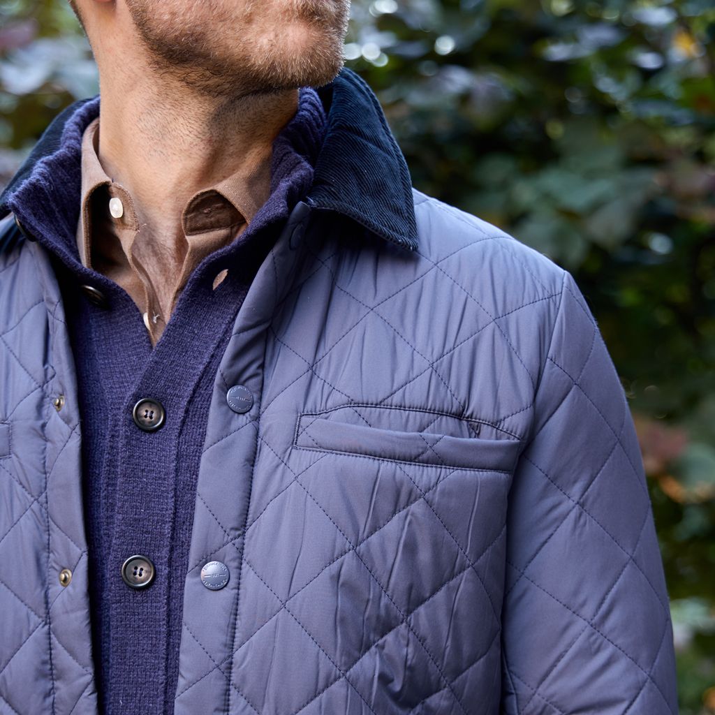 BEAUCAIRE Bond Quilted Jacket NAVY REG - Henry Bucks