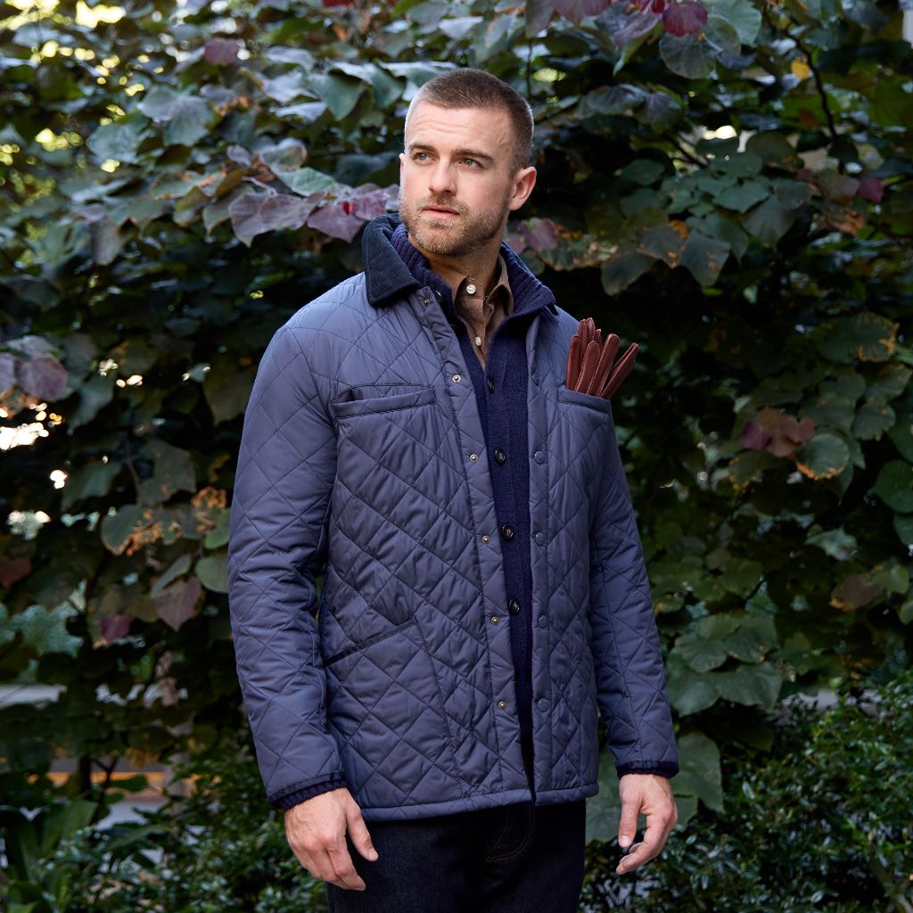 BEAUCAIRE Bond Quilted Jacket NAVY REG - Henry Bucks