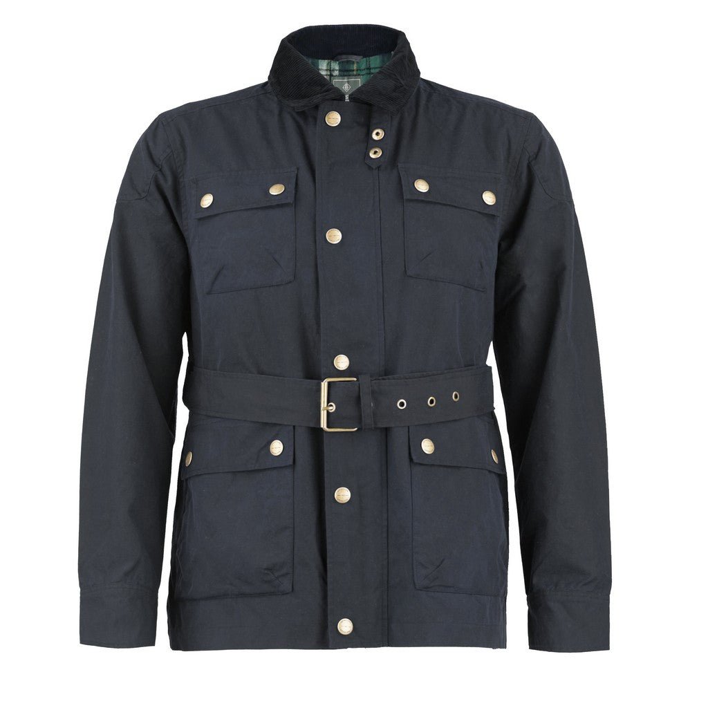 BEAUCAIRE British Millerain Waxed Jacket NAVY - Henry Bucks