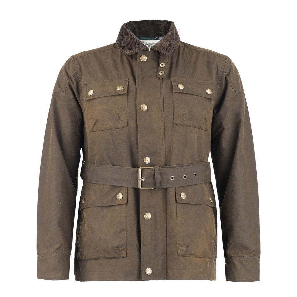 BEAUCAIRE British Millerain Waxed Jacket OLIVE - Henry Bucks