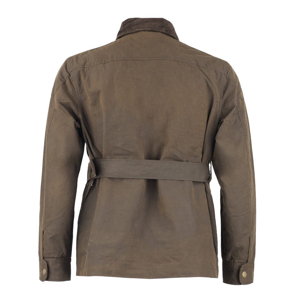 BEAUCAIRE British Millerain Waxed Jacket OLIVE - Henry Bucks