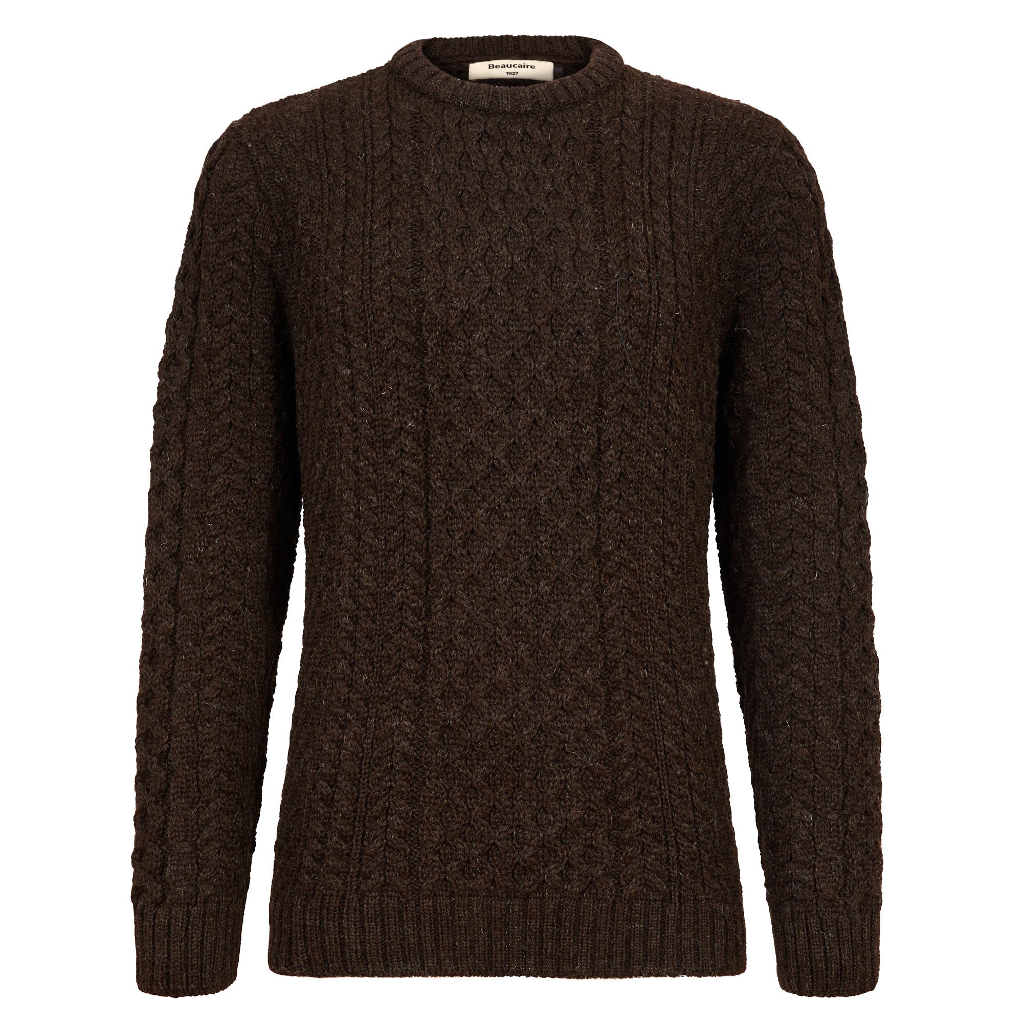 BEAUCAIRE Cable Sweater BROWN - Henry BucksKnitwear46AW230029 - BROWN - M