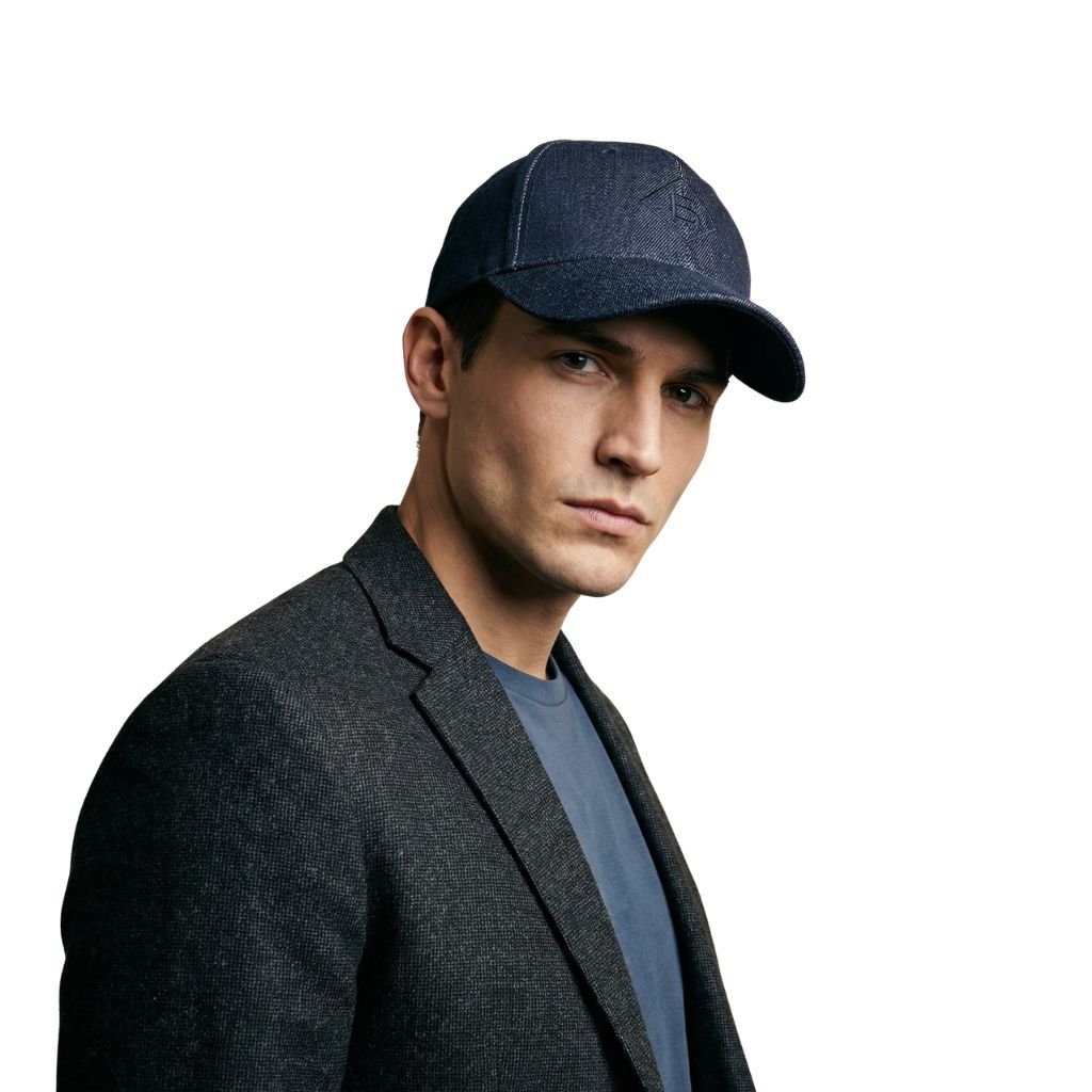 BEAUCAIRE Dark Denim Cap Hat INDIGO - Henry Bucks