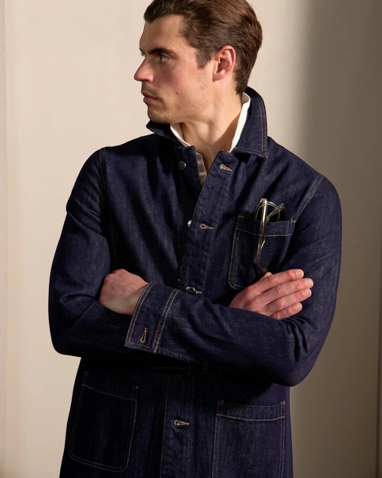 BEAUCAIRE Dark Denim Jacket INDIGO - Henry Bucks
