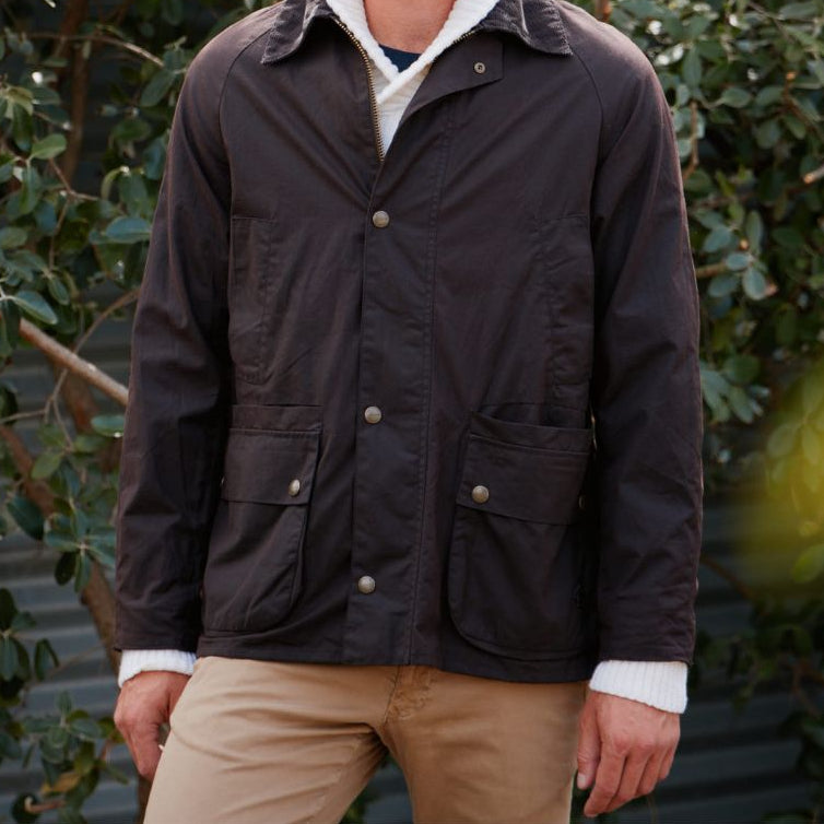 BEAUCAIRE Eastwood Waxed Jacket BROWN REG - Henry Bucks
