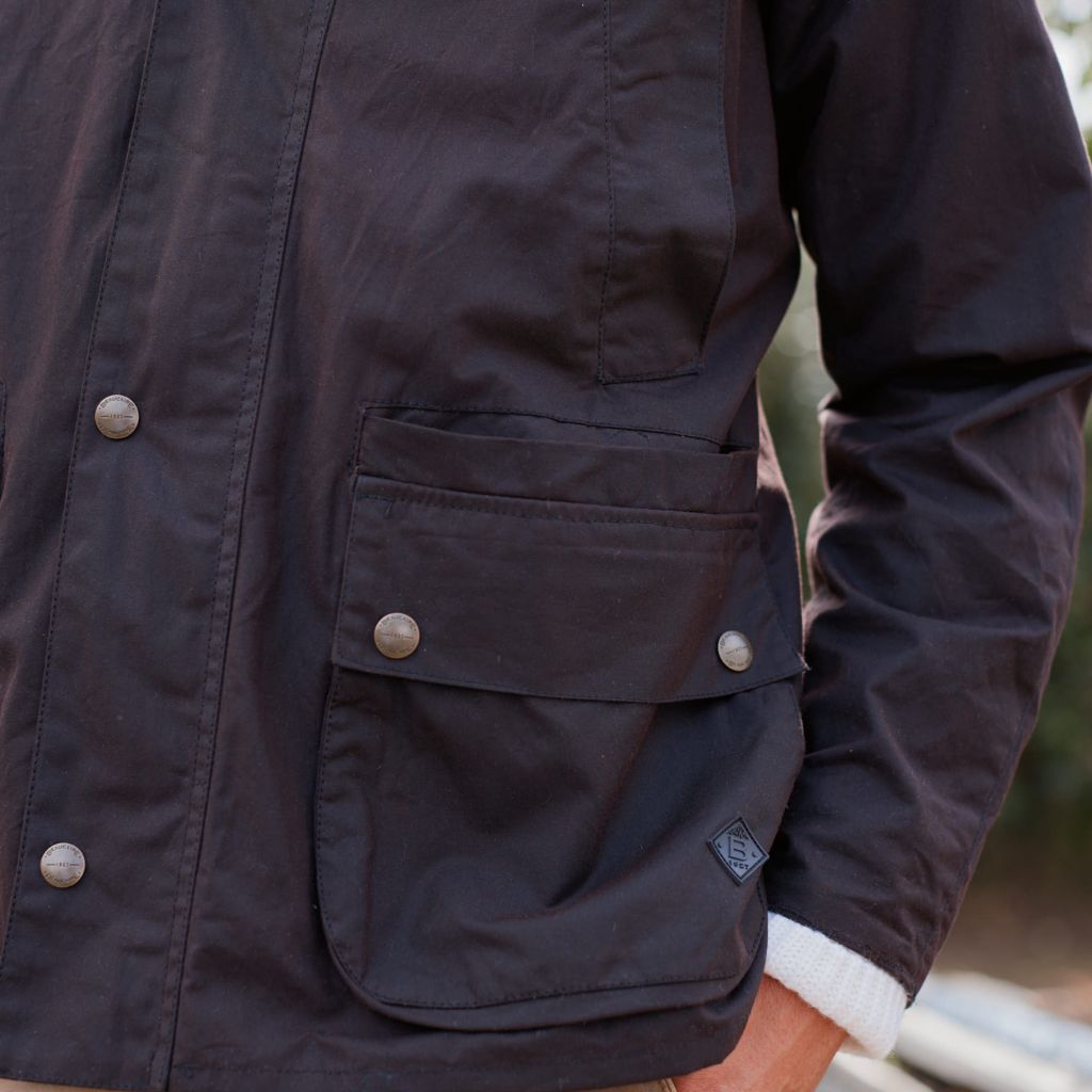 BEAUCAIRE Eastwood Waxed Jacket BROWN REG - Henry Bucks