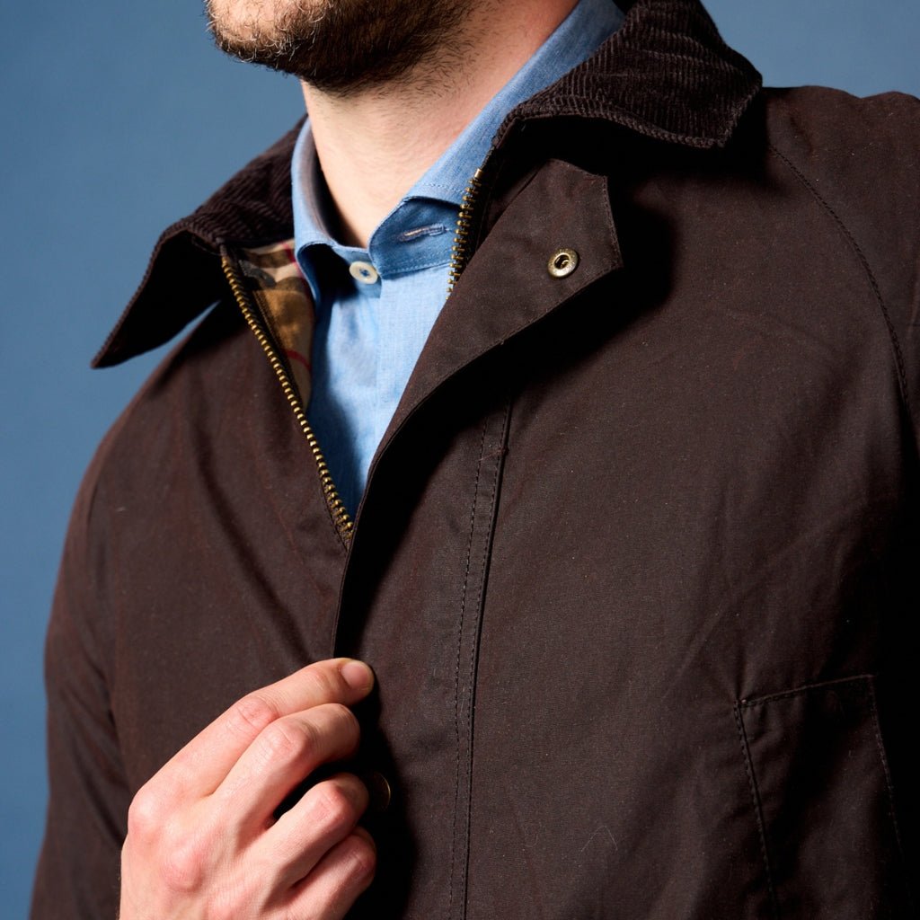 BEAUCAIRE Eastwood Waxed Jacket BROWN REG - Henry Bucks