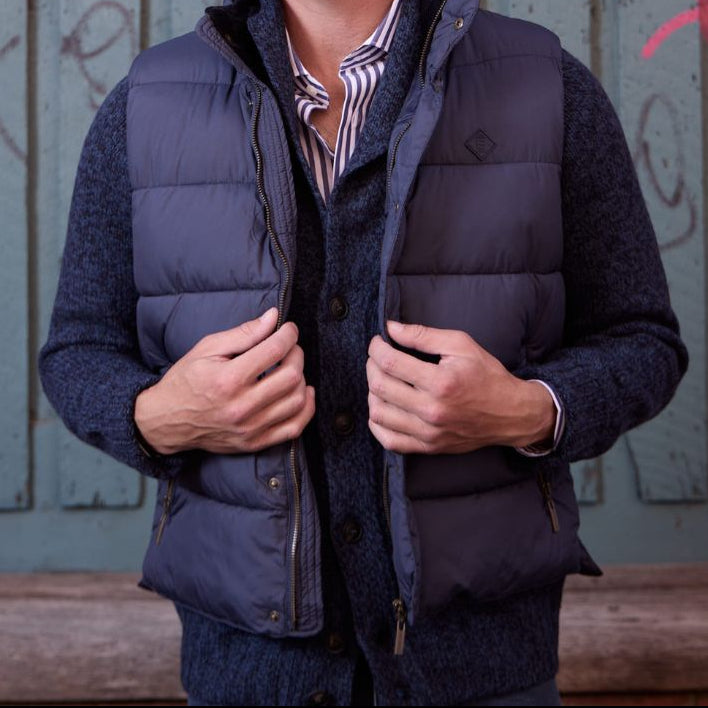 BEAUCAIRE Fred Puffer Gilet NAVY REG - Henry Bucks