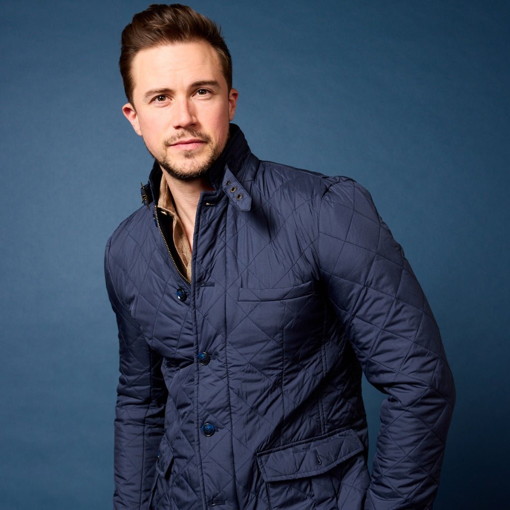 BEAUCAIRE James Quilted Jacket NAVY REG - Henry Bucks